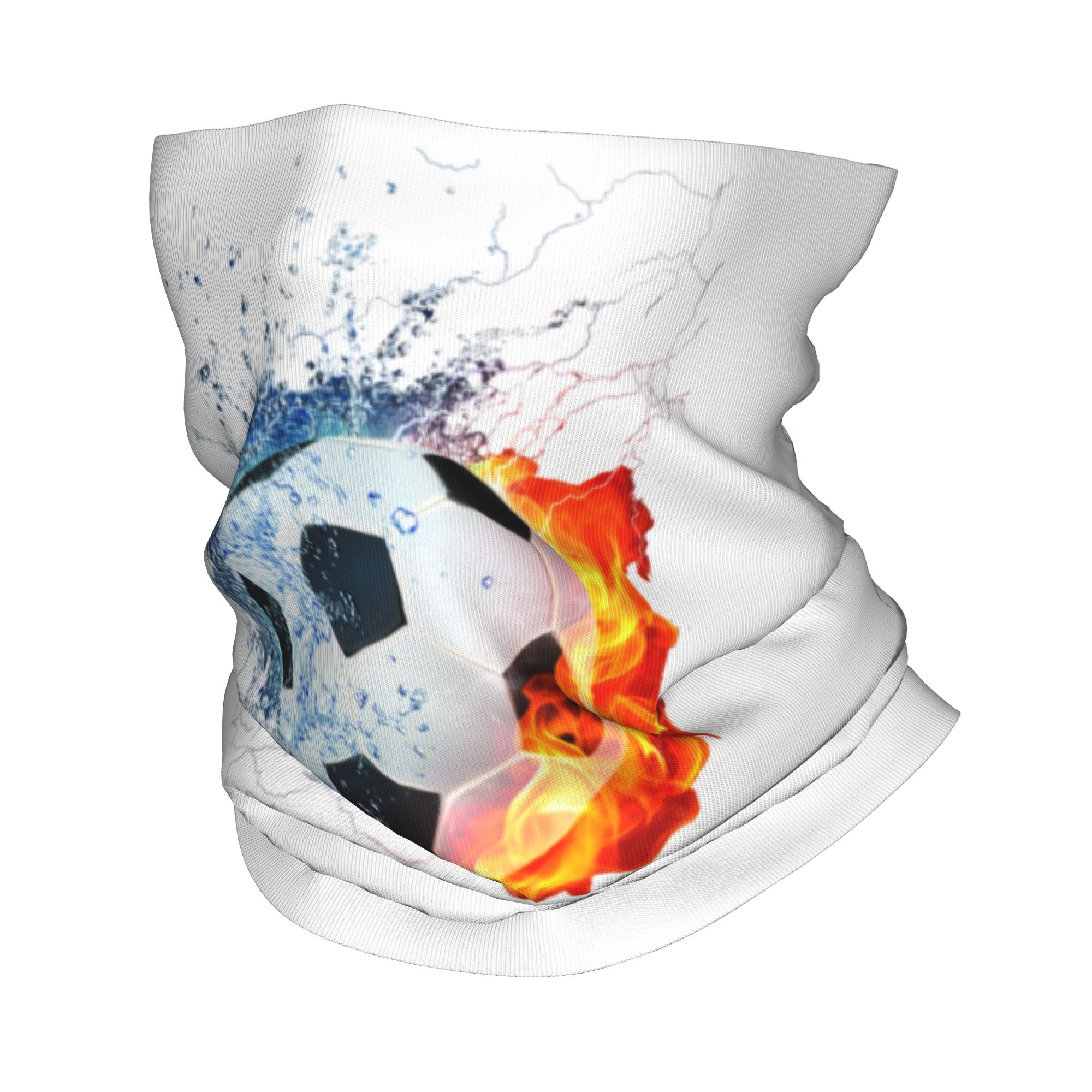 Neck Warmer Tube - Custom Fire Football Pattern Winter Headband