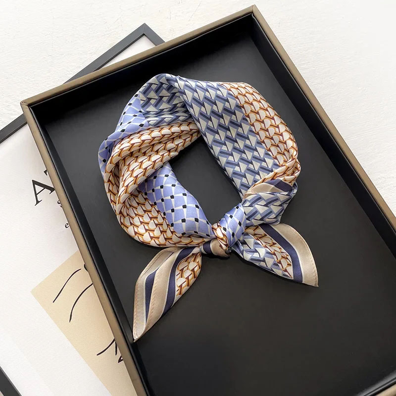Silk Neck Scarf - New scarf women spring printed 100%