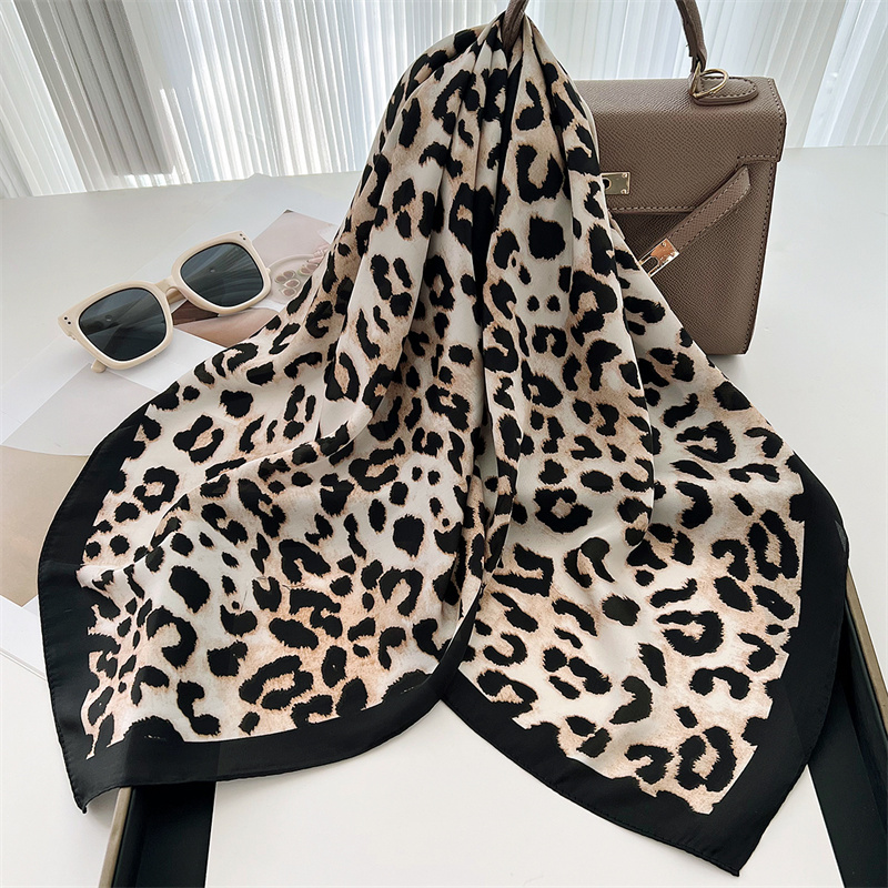 70cm Square Luxury Leopard Pri - огляд і ціна Head Wrap Turban