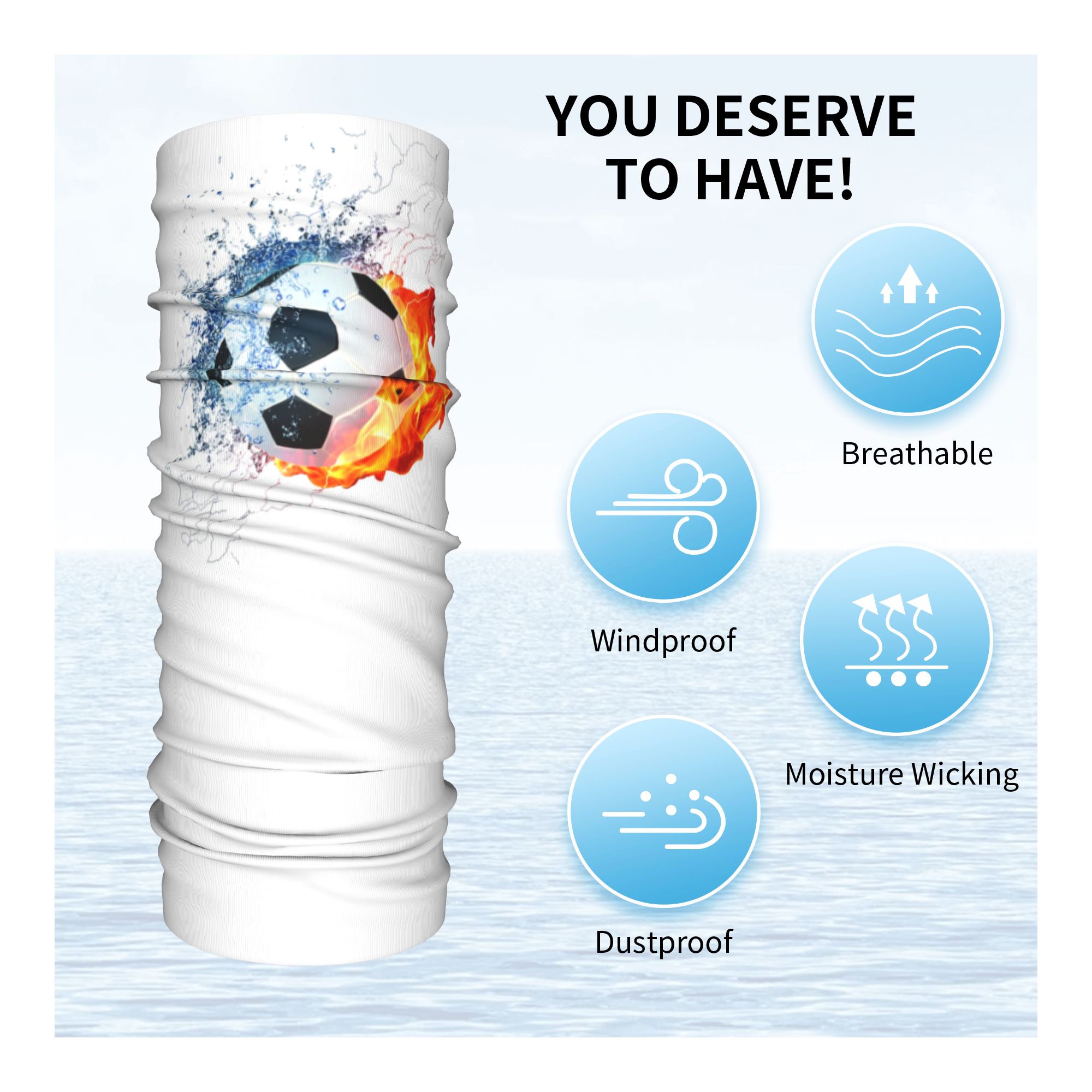 Custom Fire Football Pattern W - огляд і ціна Neck Warmer Tube